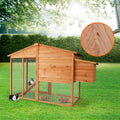 Furtastic Large Wooden Chicken Coop & Rabbit Hutch Outdoor Hen House with Nesting Box Ramp & Removable Tray