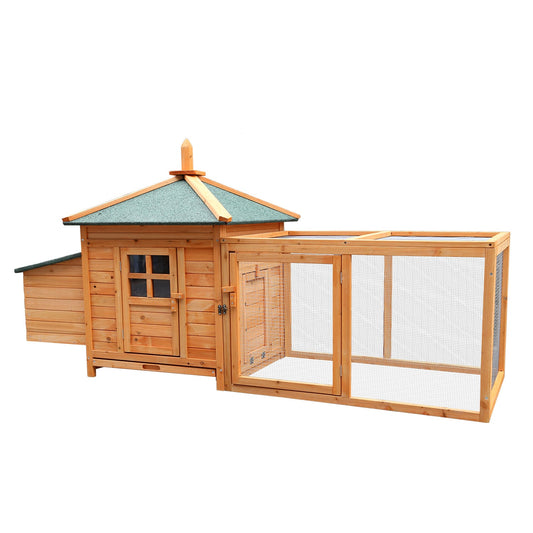 Large Wooden Chicken Coop Rabbit Hutch Nesting Box Fir Wood