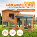 Wooden Chicken Coop Rabbit Hutch Large With Ramp