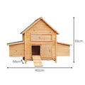 Wooden Chicken Coop Rabbit Hutch Ramp Nesting Boxes
