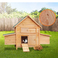Wooden Chicken Coop Rabbit Hutch Ramp Nesting Boxes