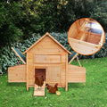 Wooden Chicken Coop Rabbit Hutch Ramp Nesting Boxes