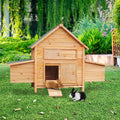 Wooden Chicken Coop Rabbit Hutch Ramp Nesting Boxes