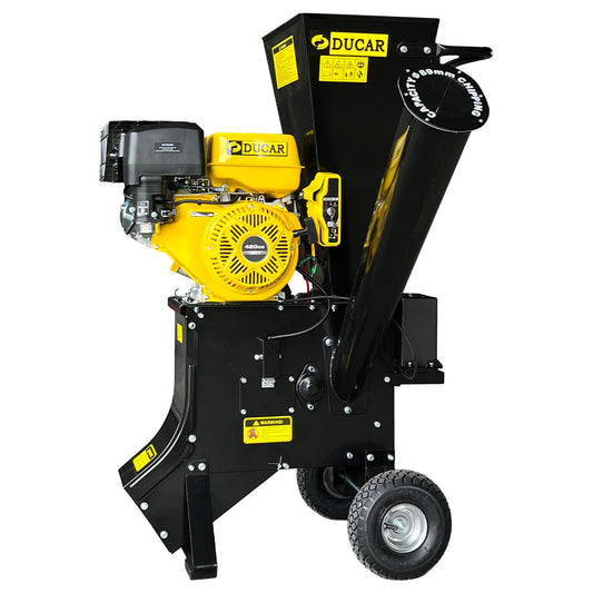 Ducar 89mm Wood Chipper 420cc 15hp Petrol Electric Start