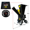 Ducar 89mm Wood Chipper 420cc 15hp Petrol Electric Start