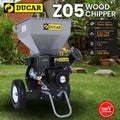 Ducar 8hp Wood Chipper Shredder Petrol Garden Grinder Mulcher Silver
