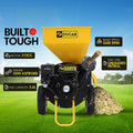 Ducar 8hp Wood Chipper Shredder Petrol Garden Mulcher Yellow