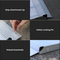 Kartrite 6ft Portable Aluminium Wheelchair Ramp Non-Slip 850lbs Heavy Duty Threshold Access Ramp for Mobility Scooter