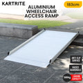 Kartrite 6ft Portable Aluminium Wheelchair Ramp Non-Slip 850lbs Heavy Duty Threshold Access Ramp for Mobility Scooter
