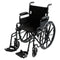 Orthonica Steel Wheelchair 24in Black Foldable Lightweight Portable