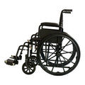Orthonica Steel Wheelchair 24in Black Foldable Lightweight Portable