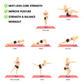 Powertrain Yoga Balance Disc Pink Home Gym Pilates Trainer