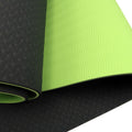 Powertrain 8mm TPE Yoga Mat Black/Green Home Gym Pilates
