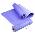 Powertrain TPE Yoga Mat 8mm Thick Purple Pilates Home Gym