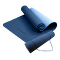 Powertrain TPE Yoga Mat 8mm Dark Blue Pilates Home Gym Exercise