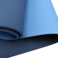 Powertrain TPE Yoga Mat 8mm Dark Blue Pilates Home Gym Exercise