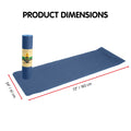 Powertrain TPE Yoga Mat 8mm Dark Blue Pilates Home Gym Exercise