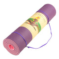 Powertrain TPE Yoga Mat 8mm Thick Dark Purple Pilates Fitness
