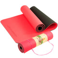 Powertrain TPE Yoga Mat 8mm Red Exercise Pilates Home Gym