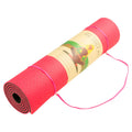 Powertrain TPE Yoga Mat 8mm Red Exercise Pilates Home Gym