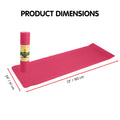 Powertrain 6mm Yoga Mat Pink Non-slip Carry Strap