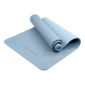Powertrain 6mm Non-Slip TPE Yoga Mat Double Layer Exercise Pilates Fitness Workout Mat with Carry Strap - Sky Blue