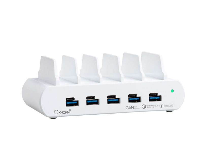 OXHORN NB-PD150D PD 150W 5-Port (5A+5C) Charging Dock with build-in rack