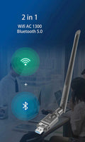OXHORN UW-1300B USB AC1300 + Bluetooth 5.0 Adapter