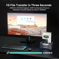 ACASIS EC-6104 Dual Bay 2.5/3.5" SATA HDD SSD Enclosure USB 3.2 5Gbps 60TB