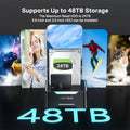 ACASIS EC-6104 Dual Bay 2.5/3.5" SATA HDD SSD Enclosure USB 3.2 5Gbps 60TB