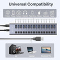 ACASIS HS-716MG USB 3.2 Gen2 10Gbps 12V/8A 16 Port USB-A + On/Off Switch with AC Power Adapter for PC & Laptop