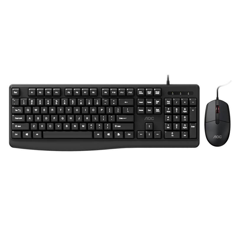 AOC KM170B/97 Wired Home & Office Keyboard + Mouse Combo 1.5M cables Black