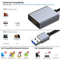 BENFEI 000334GY USB 3.0 to HDMI Adapter, USB 3.0 to HDMI Male Adapter for Windows 11/10/8/7 (NOT for MAC)