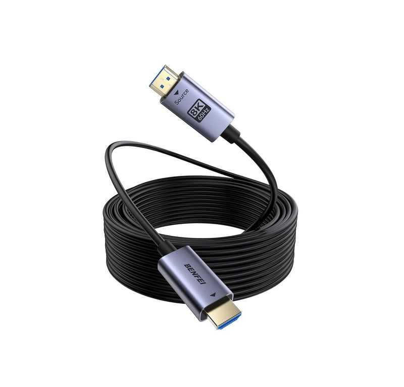 BENFEI 000450GY-100F 8K HDMI 2.1 Fiber Optic Cable 100ft 48Gbps 4K240Hz CL3 eARC HDR
