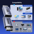 BENFEI 000457GY DP Male to HDMI Female Adapter 8K/60Hz Nickel/Nickel Aluminum Shell Dark Gray Laser Engraved