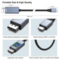 BENFEI 207GY-6F USB-C to DP 1.8M 8K@60Hz Thunderbolt 3