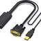 BENFEI 210BK VGA to HDMI Adapter with Audio Support and 1080P Resolution