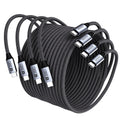 BENFEI 000382GY-4P USB C Fast Charging 60W Cable, 4-Pack(3.3ft/1M x 2 + /6.6ft/2M x 2) Nylon Braided Cable for I-phone 15/16/17 and Samsung / Google phone.