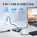 BENFEI 000386GY USB-C + USB 3.0 to Gigabit RJ45 + 3 Port USB 3.0 Hub Compatible with Mac