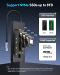 BENFEI 000389GY M.2 NVMe Enclosure with USB-C Hub