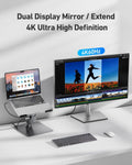 BENFEI 398GY TYPE-C 6-in-1 HDMI+USB-C(10G)+RJ45+2xUSB-A(10G)+PD