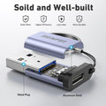 BENFEI 407GY USB Type-A to USB-C Adapter Male to Female Supporting 5V 3A Charging and 10Gbps Data Transmit