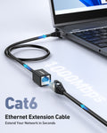 BENFEI 435BK-1M RJ45 Extension Male/Female Patch cords Cat6 1000Mbps 1M