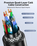 BENFEI 435BK-1M RJ45 Extension Male/Female Patch cords Cat6 1000Mbps 1M