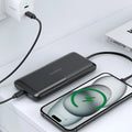 CHOETECH B654 10000mAh Pwer Bank 22.5W USB-A / USB-C / micro USB with built-in USB-C / Lightning cable - black