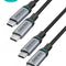 CHOETECH MIX00073 (XCC-1002 x2) 100W USB-C Braided Fast Charging Cable 1.8M 2 Pack
