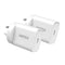 CHOETECH MIX00109 USB-C PD 20W AC Charger Adapter 2-Pack White