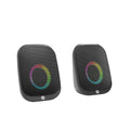 HP DHS-2113 Wired Bluetooth Speaker Portable USB AUX LED Stereo Sound Black