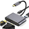 INTACT 9837T 4-in-1 USB-C Adapter HDMI +VGA + USB3.0 + USB-C (PD)