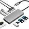 INTACT 9845T 11-in-1 USB-C Adapter HDMI/USB3.0*2/USB2.0*3/TypeC/SD*2/TF/ USB-C PD